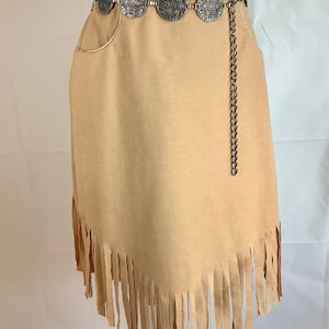 Vintage western style fringed skirt