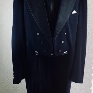 Antique 10s 20s Mens Tailcoat Morning Coat Black Wool Jacket
