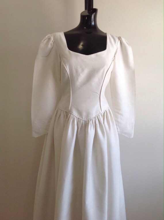 Vintage Raw Silk Gown, vintage wedding gown