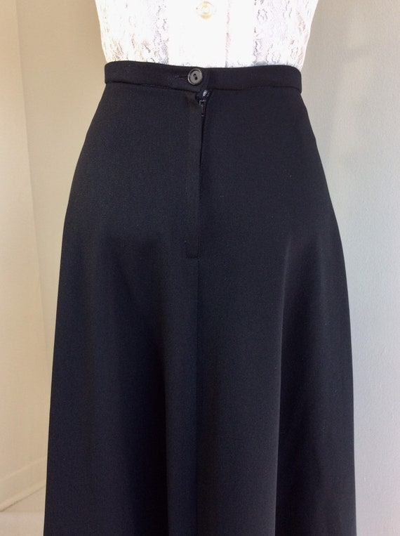 Vintage long black knit skirt, black maxi skirt, … - image 5