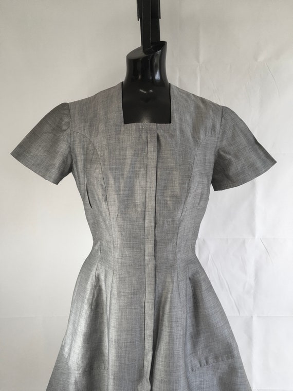 grey 50s dress