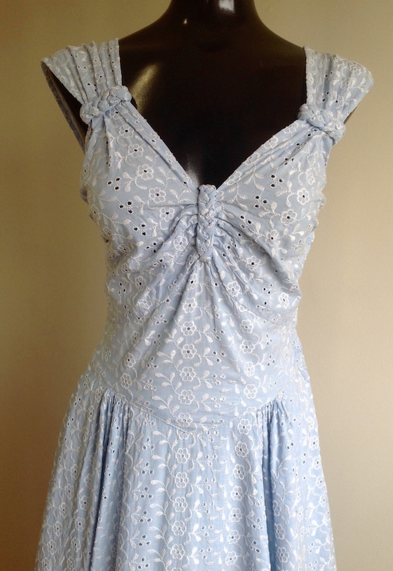 baby blue eyelet dress