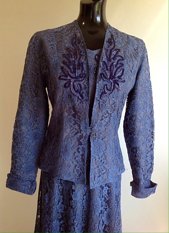 vintage lace suit dress, 1930s lace suit dress - image 2