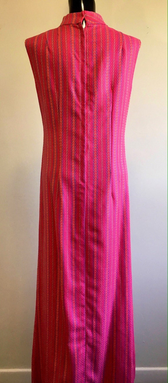 Vintage pink knit Kaftan, sleeveless vintage dress - image 6