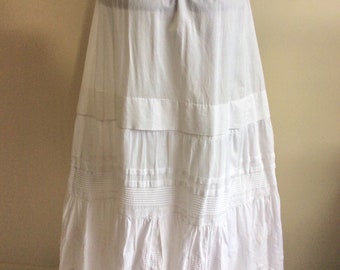 Antique 1900s Cotton Petticoat /Victorian Edwardian Skirt