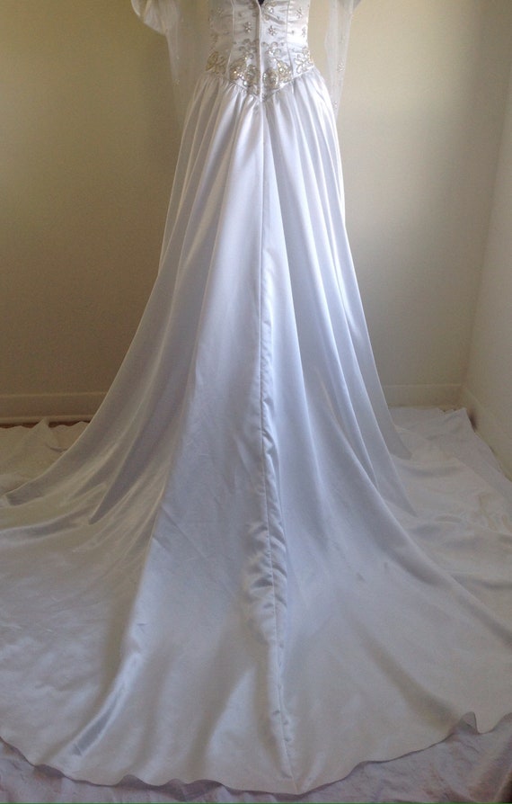 Vintage Satin Wedding Gown , 1980 Highlite Wedding Dress by Ben Hoffman, Puff Sleeve Dress - Etsy Israel Vintage Satin Wedding Gown , 1980 Highlite Wedding Dress by Ben Hoffman, Puff Sleeve Dress - Etsy Israel