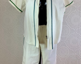 1940-60s Zip- Up Baseball Jersey, Pants and sockets, Baseball Uniform