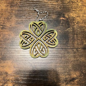 Irische Segen Shamrock Verzierung - Segen irisches Geschenk - Irischer Segen Shamrock - Irischer Segen Autoanhänger - Kleeblatt Autoanhänger