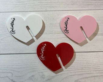 Adorno para bebida del Día de Galentines - Adorno para bebida del Día de San Valentín - Adornos para bebidas con forma de corazón - Decoración del Día de Galentines
