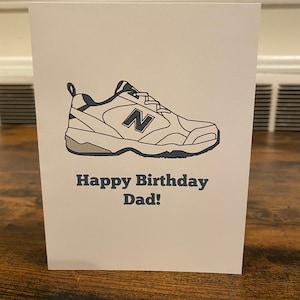 Carte d'anniversaire drôle de papa - carte de papa inspirée de baskets de papa - carte de chaussure de papa drôle - carte de papa drôle - carte d'anniversaire de papa - carte de baskets de papa