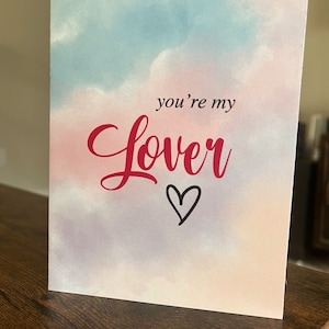Geliebte Valentinstagskarte - Geliebte Karte - Geliebte Jubiläumskarte - Geliebte Aquarellkarte - Du bist meine Geliebte Karte - Herzkarte