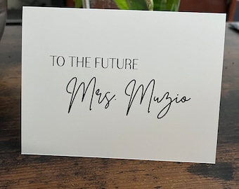 La future Mme carte personnalisée - carte personnalisée shower de mariage - carte de mariage shower de Mme - future Mme carte - carte de fiançailles d'un ami