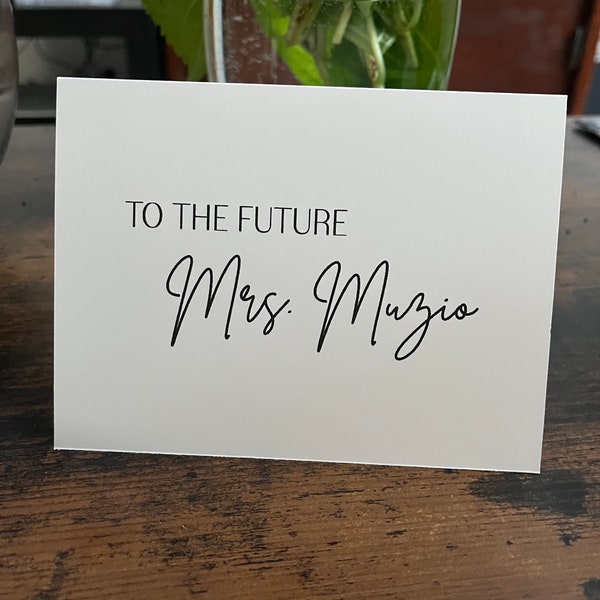 The Future Mrs. Personalized Card - Personalized Wedding Shower Card - Wedding Shower Mrs. Card - Future Mrs. Card - Friend Engagement Card