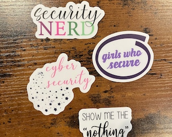 Woman in Tech Stickers - Cyber Security Stickers - Security Nerd Stickers - Steminist Stickers - Tech Sticker Pack
