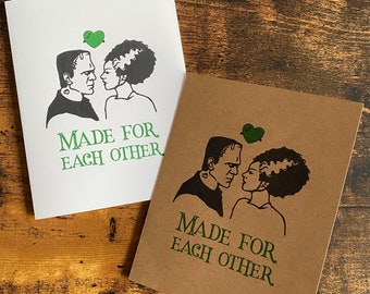 Made for Each Other Anniversary Card - Monster Card - Monster Anniversary Card - Monster Valentines Day Card