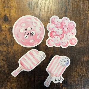 Pickleball Stickers - pickleball gift - dink sticker - pickleball watercolor - pickleball sticker pack - pickleball sticker gift