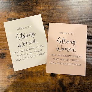 Carte Femmes fortes - Femmes fortes Fête des mères - Femmes fortes, puissions-nous être elles - Puissions-nous les élever - puissions-nous les connaître