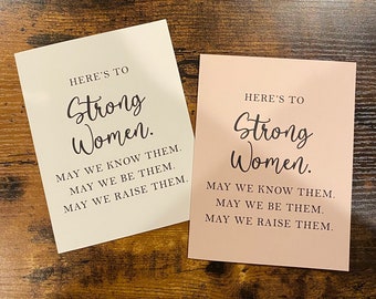 Tarjeta de Mujeres Fuertes - Día de las Madres Mujeres Fuertes - Mujeres Fuertes Que seamos ellas - Que las criemos - Que las conozcamos