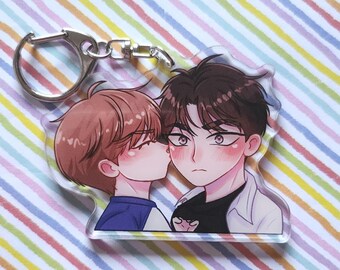 Can't think Stright BL manhwa acrylic keychain | Fanmade | Yaoi