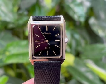 Tank Watch Black Dial for men Vintage Orient