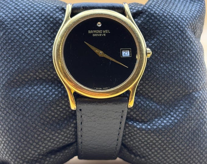 Raymond Weil Black Dial Vintage Watch Ref 5567