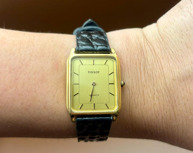 Tissot Tank Vintage Watch Gold Dial