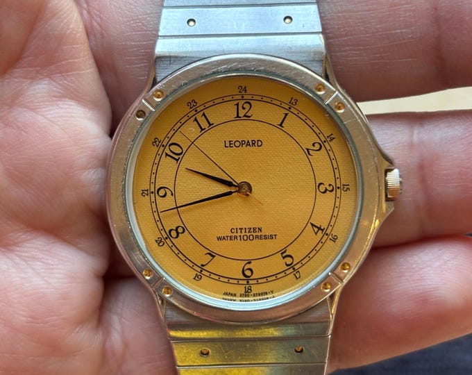 Vintage Gold Dial Watch Citizen Leopard Ref 3100366