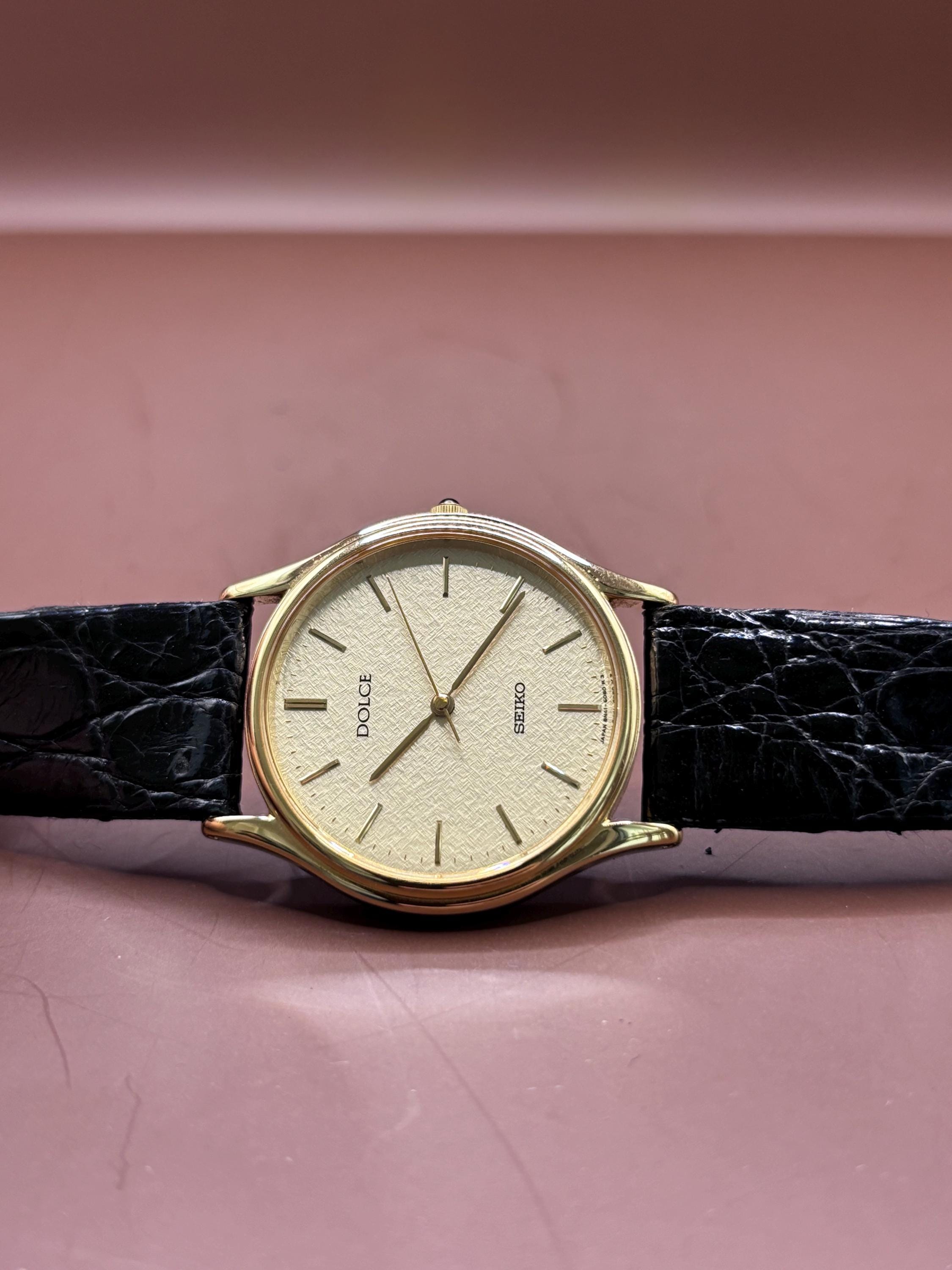Seiko Dolce Vintage Watch 8N41-6060 Gold Color Quartz - Etsy
