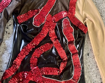 Eras Tour Taylor Swift Reputation Era Red Snake Jumpsuit Outfit Replica, Custom handmade,Girls Sz 10/12