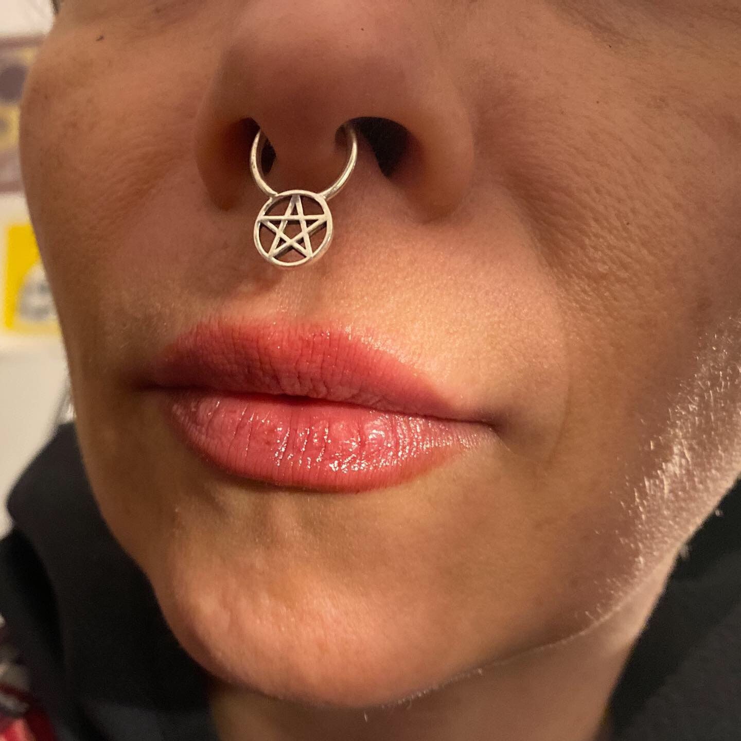 Sliver Nose Cuff - handmade thin crescent septum cuff fake nose ring –  Foamy Wader