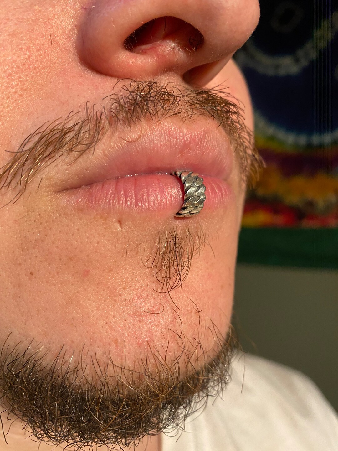 Hip Hop Rapper Chain Lip Ring, Lip Cuff, Mouth Jewelry, Streetwear ...