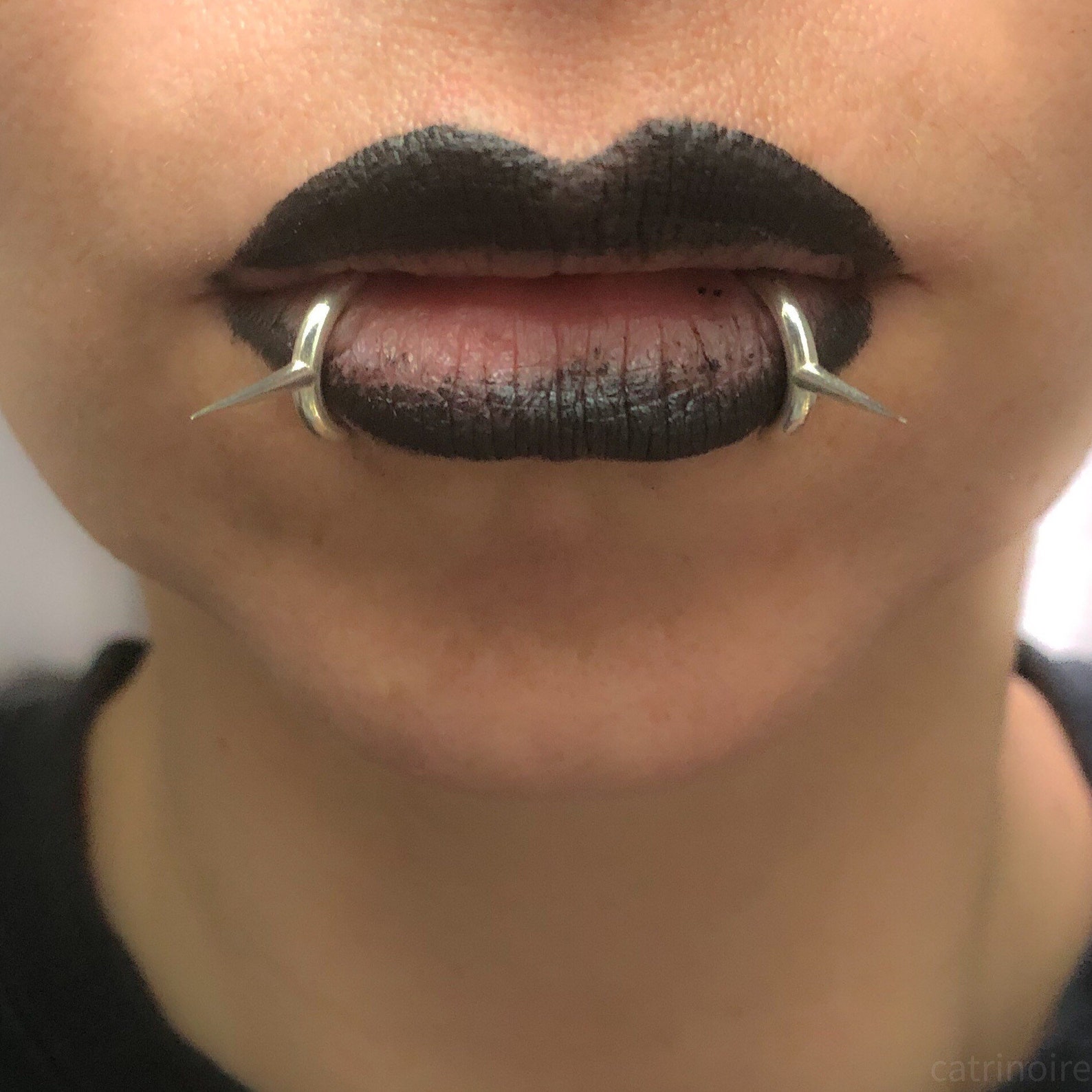 Spiky Fake Lip Ring Pointy Lip Cuff Lippie Ring Snake Etsy UK