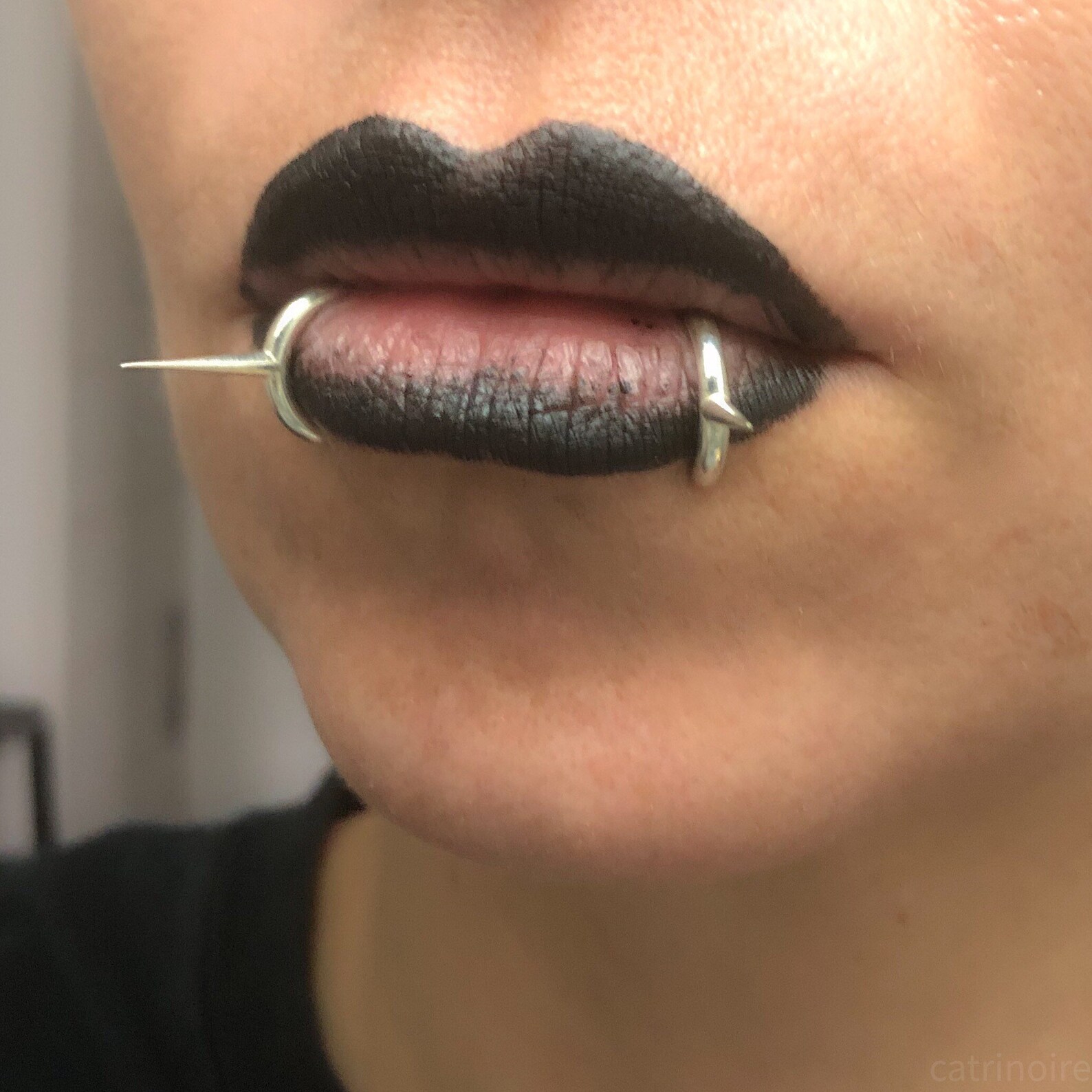 Spiky Fake Lip Ring Pointy Lip Cuff Lippie Ring Snake Etsy UK