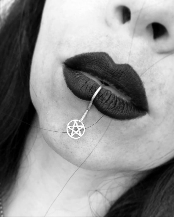 Gothic lip best sale rings