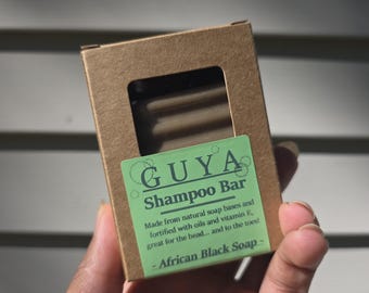 African Black Soap Infused Shampoo Bar: Natural Hair & Body Care