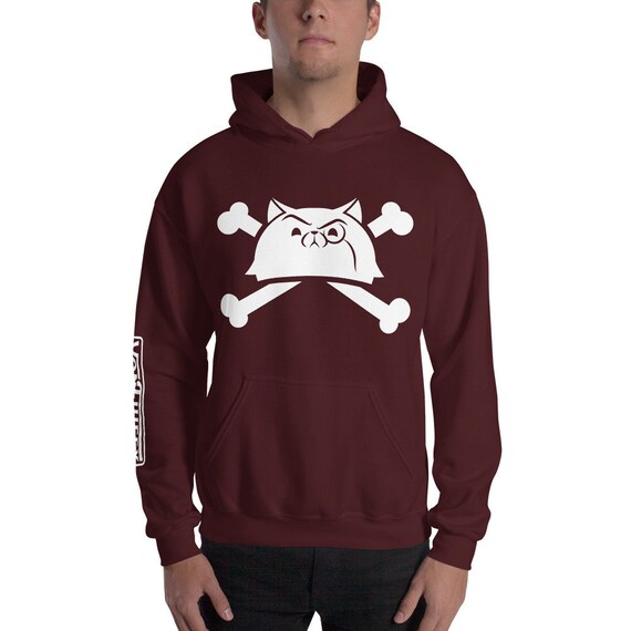 Von Fluffy Hoodie Crossbones Logo Sick Design Bro Etsy