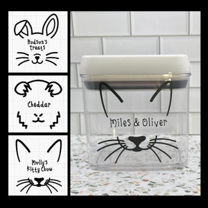 Customizable Pet Food/Treat Container - Cat, Guinea Pig, & Rabbit options available!