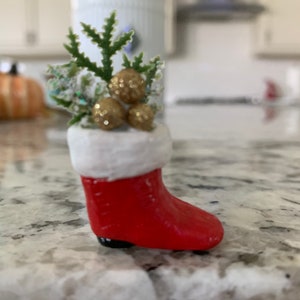 Santa Boot for 1:12 scale Miniature Dollhouse