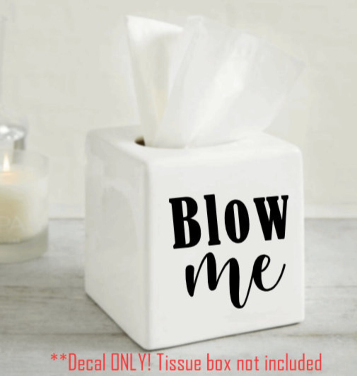 Tissue Box Blow me decal Funny Bathroom Decals Funny Etsy