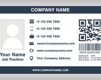 employee id badge etsy