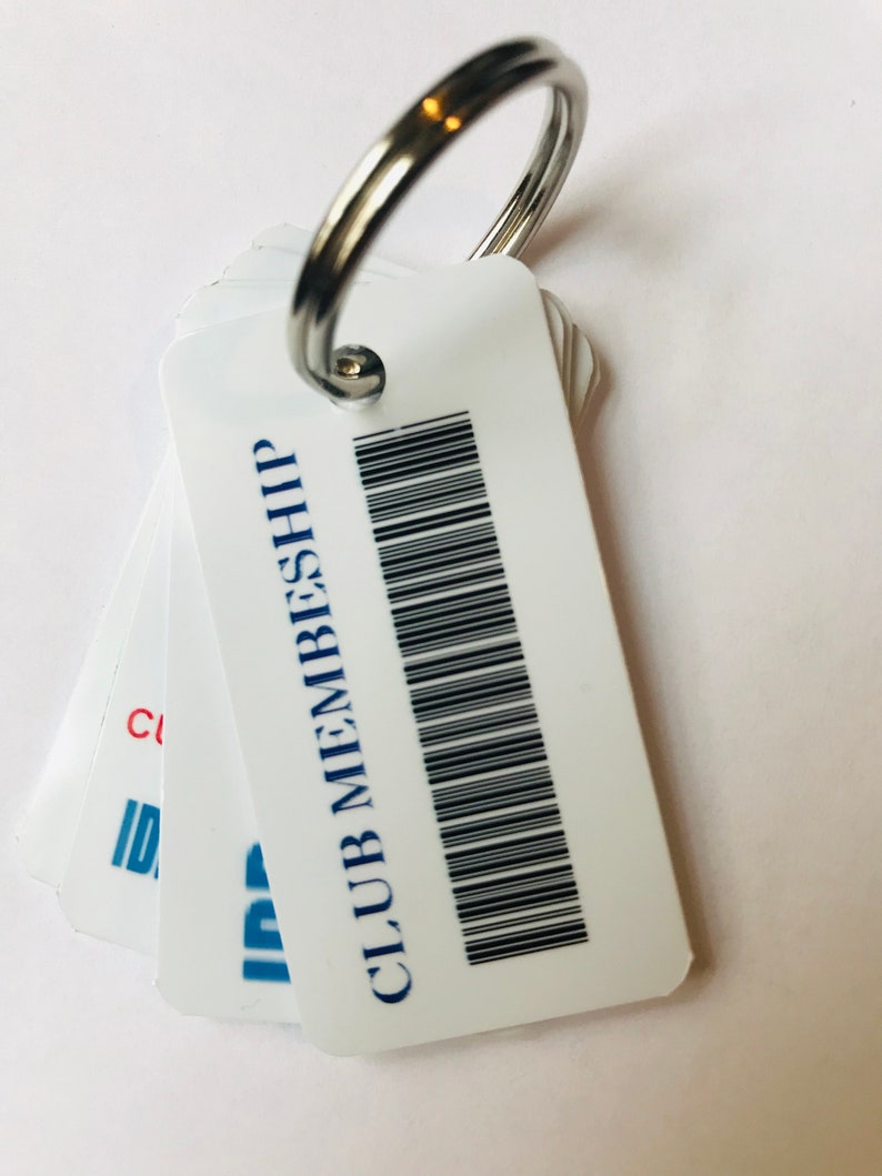 12pack Custom Key Tags Key Fobs Barcode Key Tags Barcode Fobs Etsy