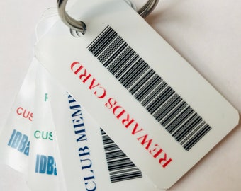 12-Pack Custom Key Tags Key Fobs Barcode Key Tags Barcode Fobs