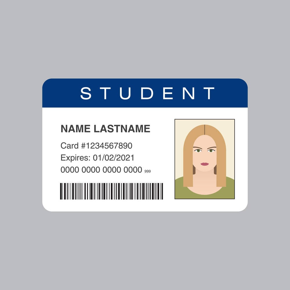 School Id Card With A Photograph