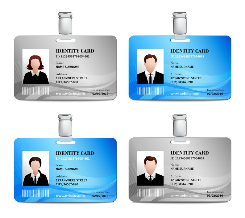10 Badges de ID employé en plastique sur mesure Personnel ID Etsy