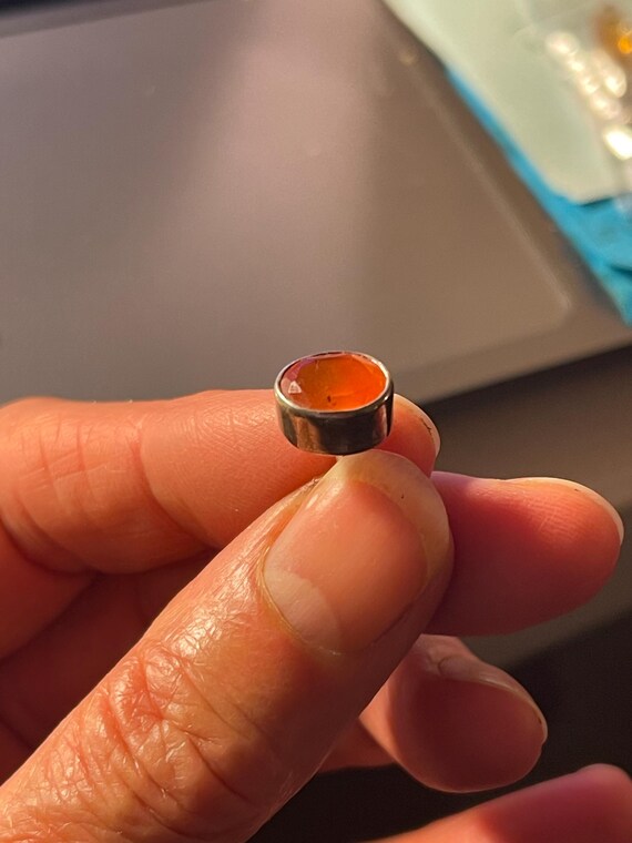 Carnelian Stud Earrings, Solid Sterling Silver, B… - image 4