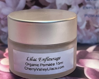 Lilac Enfleurage Pomade, Organic Lightly Fragrant Aromatherapy Balm,  Handmade, Old World, Traditional Lilac Enfleurage Real Aromatherapy