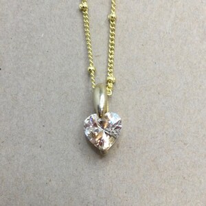 Cubic Zirconia Heart Necklace