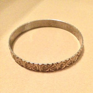 Etched Bangle Bracelet