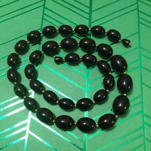 Black Beaded Necklace