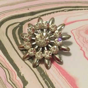 Rhinestone Flower Pin